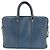 Borsa Louis Vuitton Taiga Portedocument Voyage PM Blu - vista 3