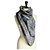 Louis Vuitton Stola Bandana in Cashmere e Lana Nero Bianco Blu Grigio