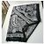 Louis Vuitton Stola Bandana in Cashmere e Lana Nero Bianco Blu Grigio - vista 3