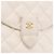 CHANEL Borsa a Spalla Matelasse con Catena in Pelle di Agnello Bianco Oro CC Auth 190491 D'oro - vista 14