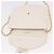 CHANEL Borsa a Spalla Matelasse con Catena in Pelle di Agnello Bianco Oro CC Auth 190491 D'oro - vista 15