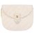 CHANEL Borsa a Spalla Matelasse con Catena in Pelle di Agnello Bianco Oro CC Auth 190491 D'oro - vista 2