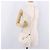 CHANEL Borsa a Spalla Matelasse con Catena in Pelle di Agnello Bianco Oro CC Auth 190491 D'oro - vista 25