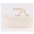CHANEL Borsa a Spalla Matelasse con Catena in Pelle di Agnello Bianco Oro CC Auth 190491 D'oro - vista 9