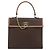 Céline Borsa CELINE Macadam Canvas PVC Pelle Marrone Oro Auth mr2743 D'oro - vista 2