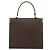 Céline Borsa CELINE Macadam Canvas PVC Pelle Marrone Oro Auth mr2743 D'oro - vista 3
