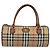 Borsa Burberry Nova Check in tela Beige Gold Auth 190848A D'oro - vista 2