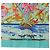 Hermès HERMES Carre 140 Scarf "TROPIQUES" Cashmere Blue Auth hk3926M - vista 9