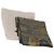 ETRO Ferragamo Stole Silk Wool Linen 2 Set Gray Ivory Auth am11770 Marrone Crudo