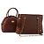 Borsa BALLY in pelle 2 Set Marrone Oro Autentica bs35899 D'oro