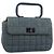 Borsa CHANEL 2.55 Choco Bar Line Canvas Blu CC Auth mr2780V