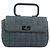 Borsa CHANEL 2.55 Choco Bar Line Canvas Blu CC Auth mr2780V - vista 2