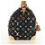 LOUIS VUITTON Monogram Multicolor Keepall 45 Borsa Nera M92640 LV Auth 190120SM Nero - vista 5