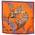 Hermès Sciarpa HERMES Carre 45 "Les Tigreaux" Seta Arancione Autentica 190026SAM