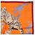 Hermès Sciarpa HERMES Carre 45 "Les Tigreaux" Seta Arancione Autentica 190026SAM - vista 10
