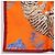 Hermès Sciarpa HERMES Carre 45 "Les Tigreaux" Seta Arancione Autentica 190026SAM - vista 11