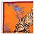 Hermès Sciarpa HERMES Carre 45 "Les Tigreaux" Seta Arancione Autentica 190026SAM - vista 2