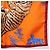 Hermès Sciarpa HERMES Carre 45 "Les Tigreaux" Seta Arancione Autentica 190026SAM - vista 5
