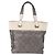 Borsa CHANEL Paris Biarritz PM in PVC e tela Grigio Argento CC Autentica 190477A Marrone - vista 3