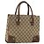 Borsa a mano GUCCI GG Canvas Beige Oro 120895 Auth mr2703 D'oro