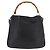 Borsa a Spalla GUCCI Bamboo in Pelle 2way Nero Oro 001 3444 1577 Auth 189938 D'oro - vista 2