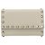 VALENTINO Rock Studs Wallet Leather Ivory Gold Auth BA14034M Golden Cream - view 13