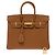 Hermès HERMES Birkin 25 Gold Leather Bag - 103704 Golden