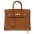Hermès HERMES Birkin 25 Gold Leather Bag - 103704 Golden - view 3