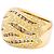 Anello Damiani in oro giallo, pavé di diamanti, diamanti marroni. - vista 2
