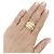 Anello Damiani in oro giallo, pavé di diamanti, diamanti marroni. - vista 5