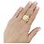 Anello Damiani in oro giallo, pavé di diamanti, diamanti marroni. - vista 6
