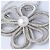 Autre Marque Collection Privée Rosantica Bag Charm Floral de Cristal Prateado Prata - vista 3