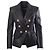 Balmain Black Leather Double-Breasted Blazer