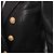 Balmain Black Leather Double-Breasted Blazer - view 4