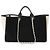 Tote Deauville Large in lana e pelle di vitello feltro bianco e nero Chanel - vista 2