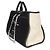 Tote Deauville Large in lana e pelle di vitello feltro bianco e nero Chanel - vista 3