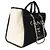 Tote Deauville Large in lana e pelle di vitello feltro bianco e nero Chanel - vista 4