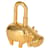 Hermès Cadena Hippopotamus 2005 Annee Des Fleuves Gold Lock Charm  - vista 3