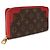 Carteira Retiro Zippy em Canvas Monogram Cherry da Louis Vuitton Marrom Vermelho - vista 4