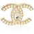 Gabrielle Spilla CC Chanel placcata in oro con perle finte e strass 2021