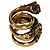 Gucci Goldbeschichteter Tigers Hear Wrap Ring - vista 2