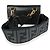 Mini borsa Baguette piatta Fendi in pelle di vitello nera con tracolla 'Strap You' nera Nero - vista 3