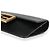 Mini borsa Baguette piatta Fendi in pelle di vitello nera con tracolla 'Strap You' nera Nero - vista 5