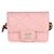 Chanel Mini-Gürteltasche aus rosa gestepptem Lammleder mit eleganter Kette Pink