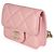 Chanel Mini-Gürteltasche aus rosa gestepptem Lammleder mit eleganter Kette Pink - Ansicht 2