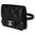 Mini borsa a tracolla Chanel Black Quilted Lambskin Elegant Chain Nero - vista 3