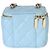 Chanel Blue gestepptes Lammfell Coco Chain Mini Vanity Case Blau - Ansicht 2
