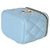 Chanel Blue gestepptes Lammfell Coco Chain Mini Vanity Case Blau - Ansicht 6
