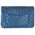 Timeless Borsa Chanel Blue Chevron Lambskin Small Classic Double Flap - vista 2