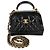 Clutch Nano Cocodoc in agnello lucido trapuntato nero Chanel con catena